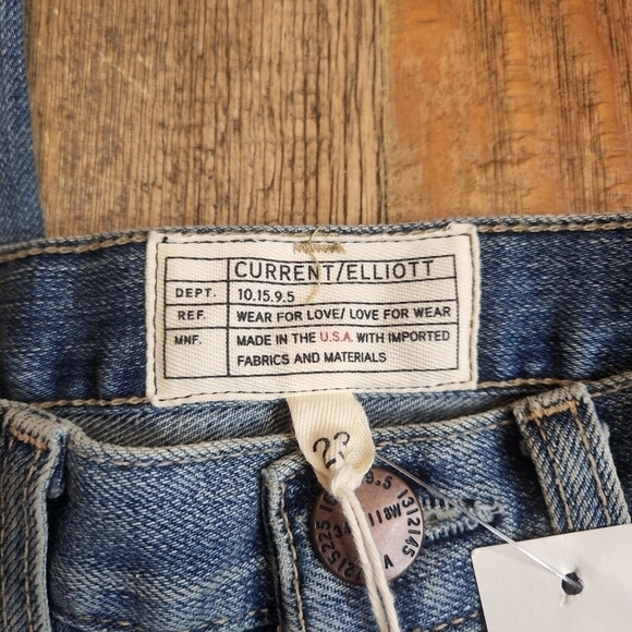 New Current/Elliott Blue The Uneven Seamed In First Love Mixed Floral Straight L - Picture 5 of 10